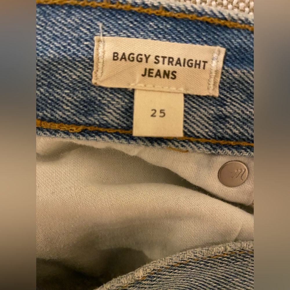 MADEWELL Baggy Straight Jeans in Earlhurst Wash: Ripped Edition nd550 - Picture 9 of 11